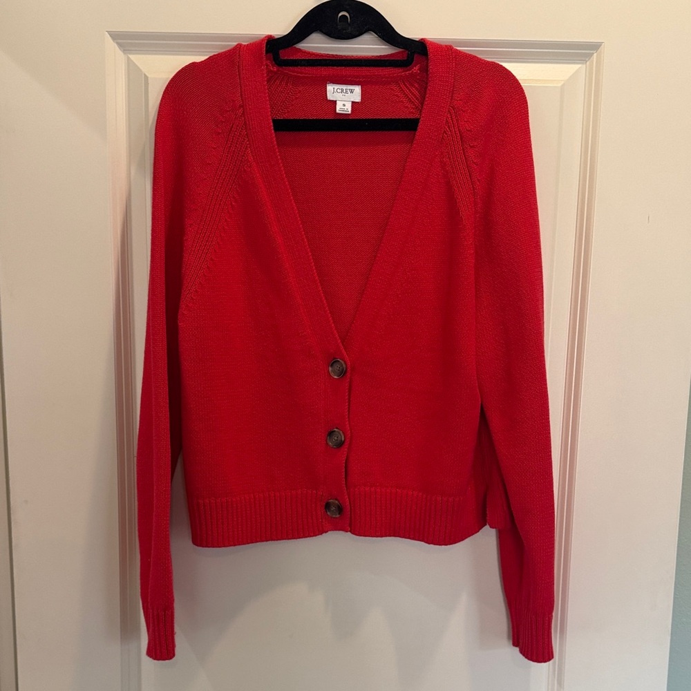 J. Crew Vibrant Red Women's Cardigan